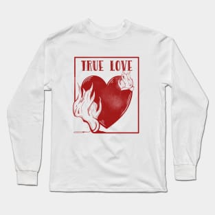 Burning valentines day card Long Sleeve T-Shirt